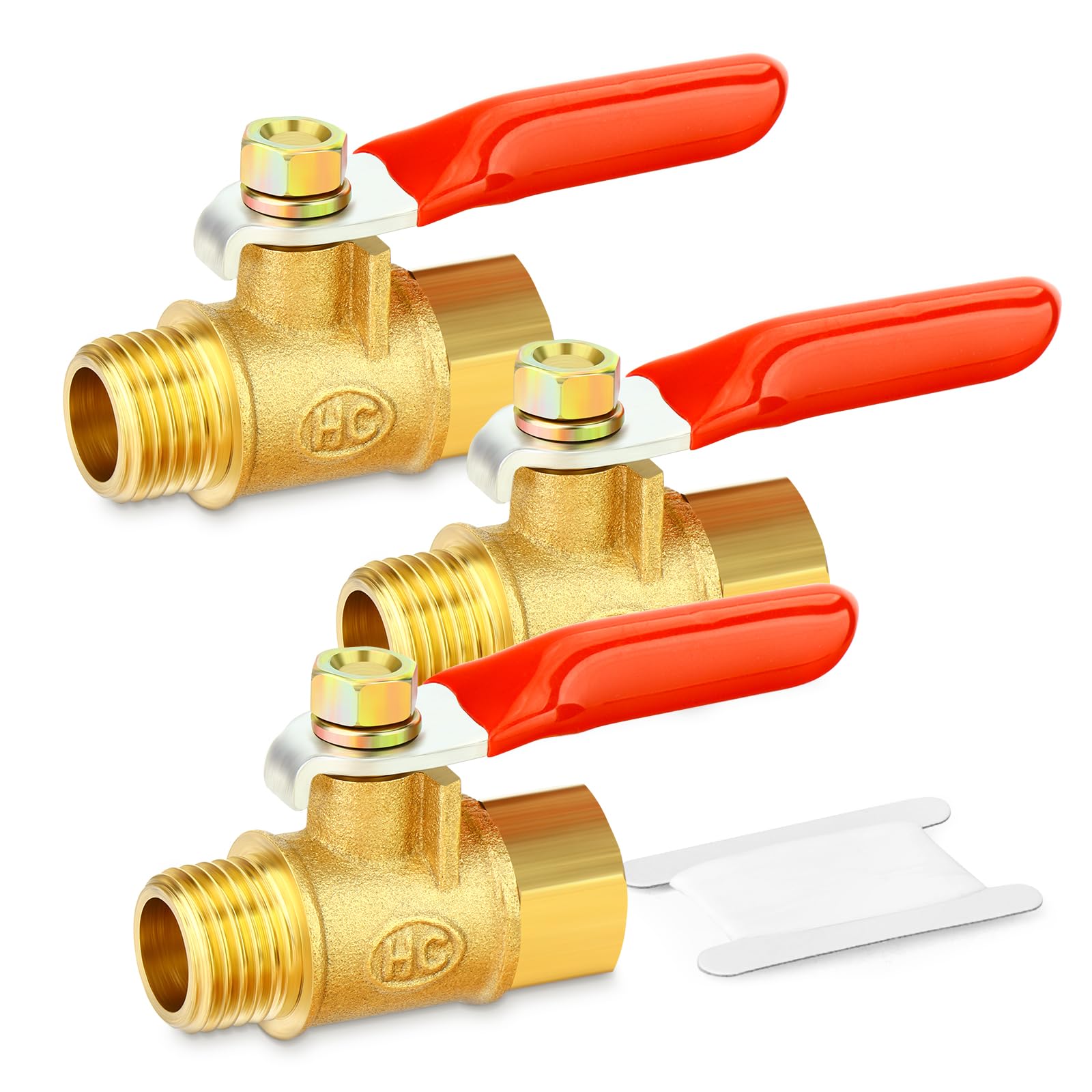 TAILONZ PNEUMATIC 3 adet 1/4 inç pirinç mini küresel vana kapatma
